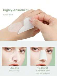 Wet Nose Compressed Cotton, Special Nose Face Mask Paper For Facial Care, Makeup Remover Pads, Moisturizing Nose Strips, Cotton Pads, Disposable Nose Face Mask Patches - Multicolor - View 2