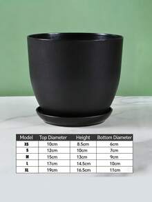 5个/1个 Utopia Home 花盆 - 室内排水花盆，适用于室内塑料花盆 - 非常适合盛放填充物或装饰房间、办公室、家居、新年、情人节 - 黑色 - 查看 14