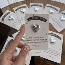 1/5pcs Shiny Heart Shaped Pocket Hug Card, Party Invitation, Motivational Gift For Family, Friends And Colleagues, Thanksgiving Card, Birthday Gift, Back To School, Easter, Mother's Day, Father's Day - Multicolor - View 2