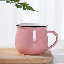 1 Stück abgerundete Keramik Kaffeetasse/Becher, einfach zu greifen, vielseitig einsetzbar, geeignet für Büro, Zuhause, alle Getränke, tolles Geschenk - Verschiedenfarbig - Übersicht 20