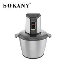 SOKANY 06022 Multifunctional Food Grinder, Built-In 800W Pure Copper Motor, 3L Large Capacity, 304 Stainless Steel Body, Wear-Resistant And Anti-Drop, 3-Speed Adjustment, Suitable For Vegetables, Baby Food And Other Ingredients, Ideal For Home/Commercial Daily Cooking - EU C Type Plug(220-240V) - View 10