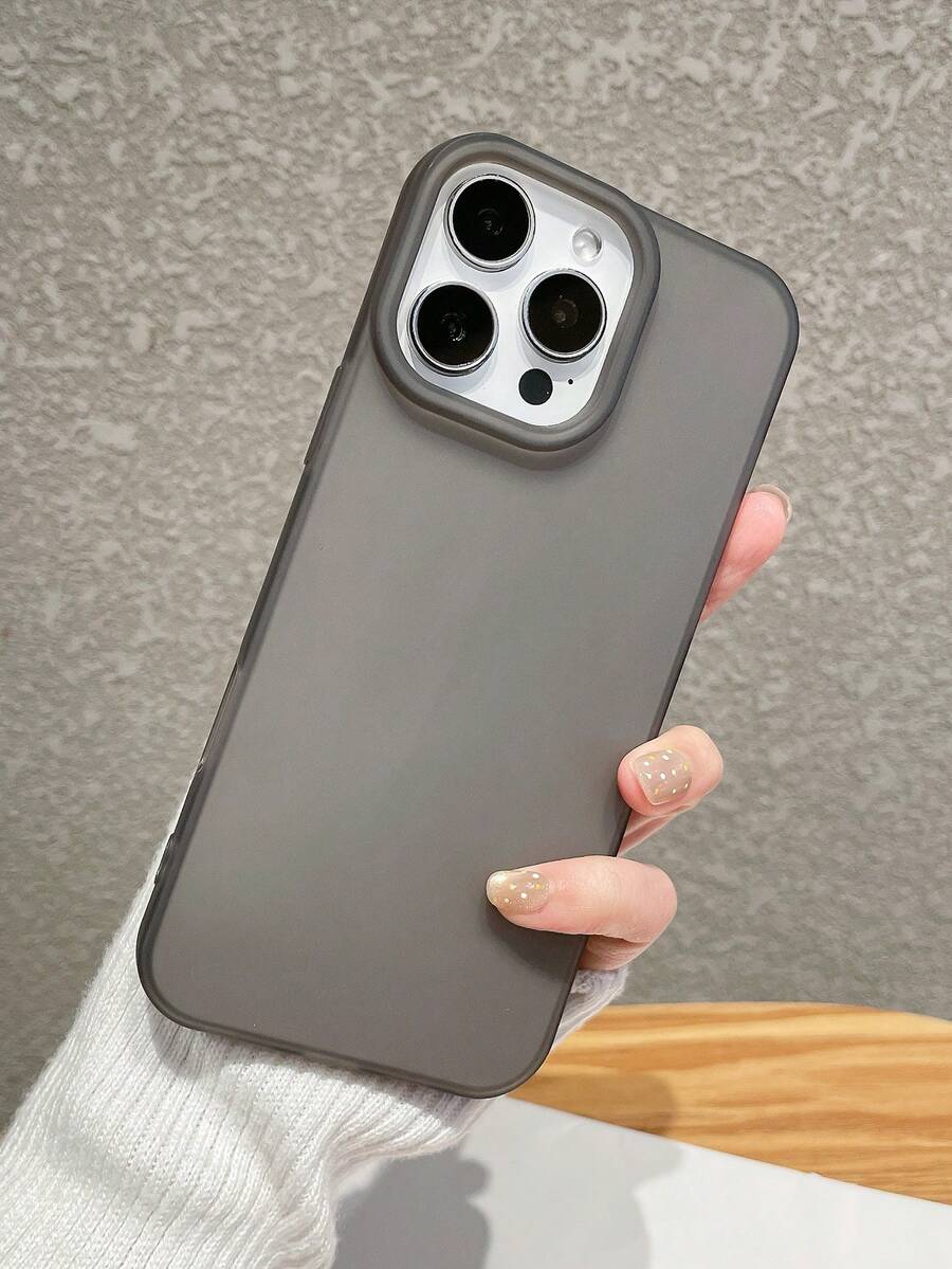 Matte Black Frosted Semi-Transparent Phone Case, Minimalist Ins-Style, Fingerprint-Resistant, Anti-Fall, Skin-Friendly, Dirt-Resistant, High-Quality Feel + Practical Protection, Versatile Gift Suitable For Girlfriends, Friends, Business Professionals, Daily Commute/Gift Choice. Compatible With IPhone And Galaxy Full Series
