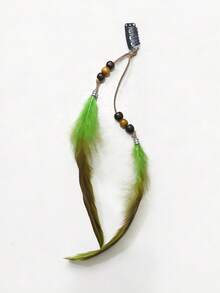 Vintage Feather Hair Clip, Bohemian Tassel Hair Band, Style Hair Accessories For Beach Vacation, Carnival, Party, Performance - Multicolor - View 13