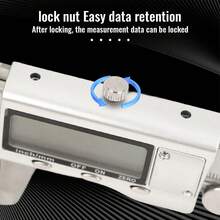 6 Inch Digital Caliper Measurement Tool, Stainless Steel Vernier Caliper Digital Micrometer With Large LCD Screen, Easy Switch Between Inch & Metric Fraction, Suitable For DIY/Home - A - View 5