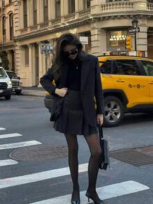 1 Pair Women's Classic Basic Pantyhose, Fashionable, Sexy, Elegant, Cute And Comfortable, Suitable For Various Occasions Especially Valentine's Day Dates, Daily Outings And Work, Available In Multiple Sizes - Black - View 15