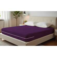 Double Gel Knit Mattress Cover With Zipper - 紫色 - 查看 15