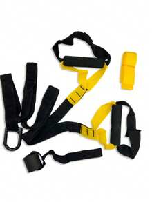 Equipo de Entrenamiento de Suspension, correas de entrenamiento de resistencia al peso corporal, Rally Banda de Resistencia, para Entrenamiento de Gimnasio en Casa de Cuerpo Completo - Negro - Ver 4