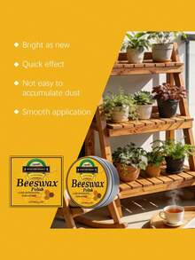 Beeswax Polish, Furniture & Flooring Scratch Repair, Renewal & Shine Maintenance Care - 100g - View 10