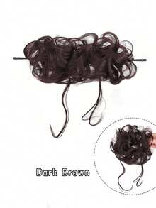 Self-Winding Hair Stick Bun Wig For Women, Side-Swept Dragon Beard Hair Tie, Lazy Bun Updo - Multicolor - View 9