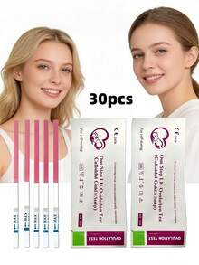 6/18/28/38/68/100pcs LH Ovulation Test Strips, Urine LH Ovulation Test Strips, First Response Over 99% Accuracy - White - View 18