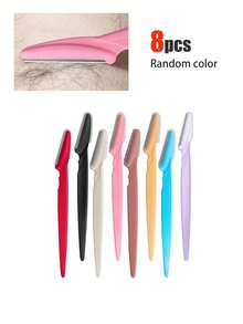 70pcs Facial Hair Removal Razor, Eyebrow Trimmer, Manual Shaver, Multi-Function Eyebrow Scissors And Facial Razor, Suitable For Men And Women, Exfoliating Hair Removal Tool, Body Hair Trimmer And Facial & With Long Handle, With Precision Protective Cover Eyebrow Trimming Tool, Suitable For Travel Use Razor. 60/50/40/30/16/8/4/1pc. - Multicolor - View 15