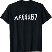 67 Meme Evolution Of Man T-Shirt - Black 16 - View 1