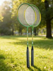 Conjunto de 2 raquetes de badminton para adultos, 65 cm, multicoloridas, duráveis, para treinamento e competição. - Multicolorido - Ver 3
