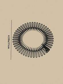 Elastic Hair Comb, Invisible Flyaway Fixing Comb, Flexible Elastic Hairband, Hair Accessory, Anti-Breakage Hair Comb, Rice Grain Comb, Spring Comb, Stretchable Hair Comb, Used For Organizing And Hiding Hair On The Back Of The Head - Multicolor - View 7