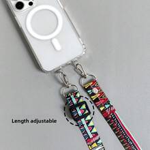 Cordão para celular Totem anti-perda para uso externo, com estampa requintada, moderno e versátil, pode ser usado na diagonal ou pendurado no pescoço, durável, adequado para diversas capas de celular, compatível com Android e a maioria dos smartphones, presente ideal para mães, familiares, amigos, crianças, aniversários e outras ocasiões especiais. - Multicolorido - Ver 10