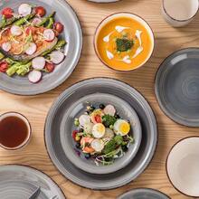 16pcs Stoneware Grey Dinnerware Set With Dinner Plate/ Dessert Plate/ Cereal Bowl/ Mug, Service For 4 - Gray - View 6