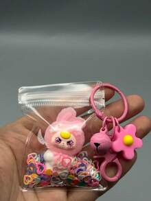 1pc Limited Edition KEYCEO Figurine Series PVC Collectible, Includes Sakura-Shaped Keychain, Transparent Protective Pouch, Glitter Heart & Sakura Decor, Portable Design, Ideal As New Year, Valentine's Day, Wedding, Music Festival, Thanksgiving, Holiday Gift Set - Multicolor - View 14
