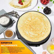 Crepera Eléctrica Antiadherente 30 cm con Temperatura Ajustable 1000W ADIR 17020 - Tipo de Enchufe A USA (110-127V) - Ver 4