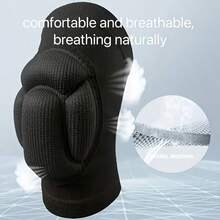 Thickened Anti-Collision Foam Knee Pads, Soft And Comfortable, Suitable For Dance, Volleyball, Roller Skating Training And Gym Workouts, Providing Knee Support During Sports - Black - View 5