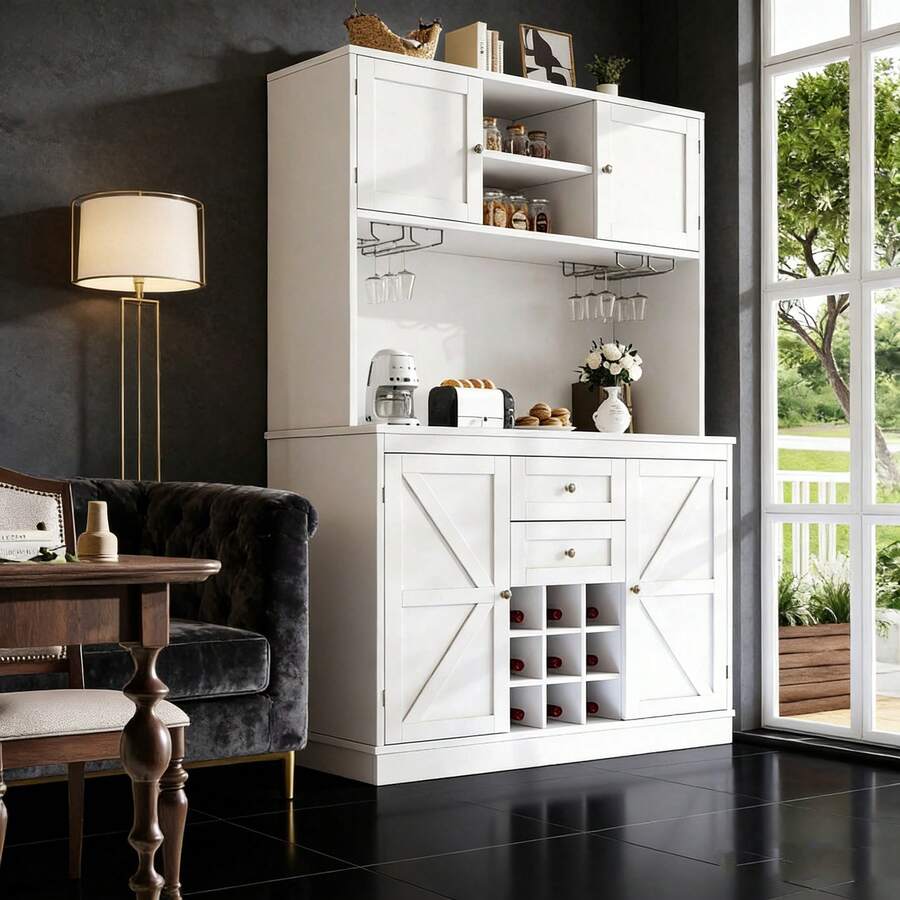 Buffets & Sideboards - White + MDF+Metal - View 1