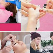 125pcs Disposable Nail Art Desk Mats, Tattoo, Eyelash Extension, Makeup Absorbing Pad, Waterproof Tablecloth, Cleaning Mat, Hand Pillow Pad, Suitable For Home Salon - 彩色 - 查看 2