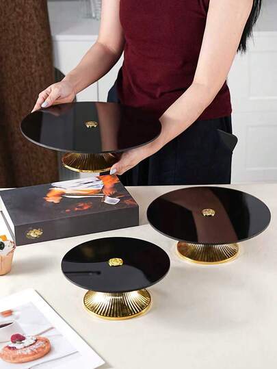 1 صينية متعددة الأحجام لتقديم المقبلات والحلوى والفاكهة المجففة، صينية عرض وتخزين لحفلات الزفاف والأعياد، صينية قدم عالية ناعمة، أدوات مائدة حفلات وأحداث احتفالية، قابلة لإعادة الاستخدام