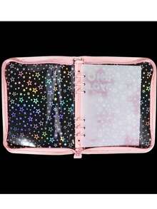 A5 6-Ring PVC Zipper Binder Notebook, Planner, Photo Album, Idol Merchandise, Small Cards, Fan Collection - Zipper Version - View 4