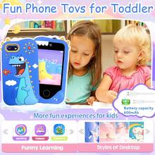 Children's Toy Mobile Phone, Birthday Gifts For Boys And Girls Aged 3-12, Children's Smart Phone, Detective Puzzle Learning Toy, With 2.8-Inch Touch Screen, Music And Video Games - 彩色 - 查看 10