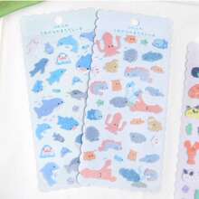 Ocean Animal Felt Plush Stickers, Puzzle Reward Stickers, Handmade Decorative DIY Stickers - Multicolor - View 6
