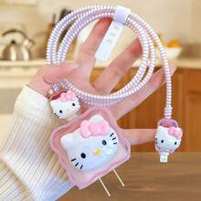 Sanrio 20W Data Cable Protective Case, Kitty Cat Fast Charging Protective Case, KT Cat Protective Case, Girlfriend Gift Charger Case Phone Accessories Charger Protector - Multicolor - View 7