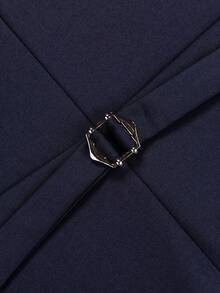 男士经典绅士单排扣优雅西装背心 - 藏蓝色 - 查看 6