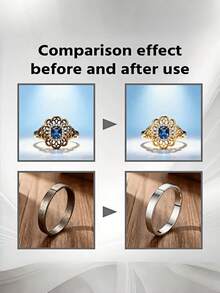 1片装珠宝抛光泡腾片。快速去除氧化层和划痕。适用于金、银、铂金、玉和翡翠。保护镶嵌饰品，防止脱落。珠宝清洁泡腾片。清洁并保养珠宝。清洁并抛光戒指、手镯。抗氧化和去污珠宝护理清洁片。 - 固體 - 查看 6