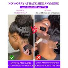 ZHENDEFA 360度全蕾丝前置隐形卷发假发，200%密度预剪卷发真人发假发，360度全蕾丝设计，无需胶水，女士适用 - SNatural - 查看 10