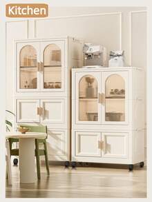 Folding Wardrobe Cabinet,Multi-Purpose Storage,Folds Flat For Storage,Closet Storage Bins With Dividers For Clothes, Plastic Storage Bin, Plastic Storage Bin With Clear Window & Lid, Clothing Organizer, Closet Organization For Drawer Organization, Stackable And Easy Install,Bedroom Storage Cupboard For Clothes,Short-Term Rental Ready,Apartment Saver,Dorm Room Essential - 彩色 - 查看 9