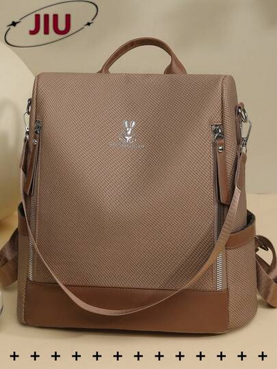 Stöldskyddande retro PU-ryggsäck i mjukt läder för kvinnor, multifunktionell och snygg vardagsväska, lätt resväska med flera fickor, enkel skolväska med stor kapacitet, praktisk bokväska, lämplig för studenter, sjuksköterskor, lärare, affärsmän, resor och semester, affärsresor, daglig pendling, shopping, kontor, dejting, vandring, utbildning, arbete, födelsedagspresenter, julklappar, mochilas