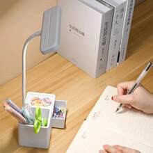 Lámpara de escritorio LED táctil, 3 niveles de intensidad, luz nocturna, recargable por USB, protección para los ojos, lámpara de mesa plegable para lectura en el dormitorio junto a la cama - No recargable - Ver 6