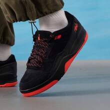 Nike Men's Jordan Light Court Athletic Shoes, Basketball Shoes - Black/Red - View 1