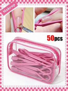 50pcs Nail Extension Gel Mold And Clip Set, For Quick Building Polygel Nails, Polygel Nail Extension UV LED Modeling Clips Manicure Tools - Multicolor - View 2
