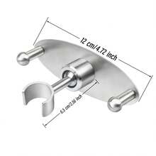 1PC Shower Bracket With No Punching Base, Adjustable Shower Head Holder, Bathroom Shower Head Holder, Fixed With 304 Stainless Steel - A - View 6