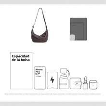 Bolso de Hombro Cruzado Retro para Mujer | Bolso Bandolera Elegante y Versátil Tipo Empanada, Nuevo de Invierno para Trabajo o Diario - Negro - Ver 6