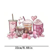 Bộ 1/2/3 miếng dán chuyển nhiệt hình cốc trà sữa, có thể ủi và giặt được, thích hợp cho áo thun, quần jean, áo len, túi xách, gối, đệm, cỡ Queen. - 3PCS-S - Xem 3