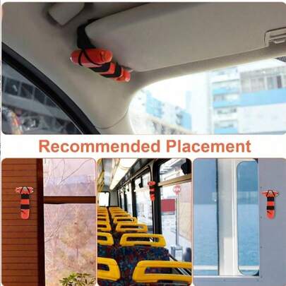 3-In-1 Car Safety Hammer, Equipped With 1-Second Window Breaker And Seatbelt Cutter, Suitable For Vehicle, Office And Home Emergency Escape, Orange Color