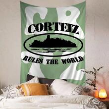 Hot Fashion C-Corteizs Printed Large Wall Tapestry Hanging Tarot Hippie Wall Rugs Dorm Home Decor(3).Jpg - White 1pc - View 1