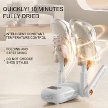 scbestuygo Secador de Sapato e Bota Elétrico Portátil, Design Dobrável a 180°, Visor Inteligente, Adequado para Sapatos, Luvas, Chapéus, Meias, Botas de Esqui - Multicolorido - Visão 4