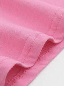 Easter Bunny Egg Girls' Pink Graphic Tee, FuncCute Text Print, Perfect For Spring Summer, All-Year Wear, Ideal Birthday &Holiday Gift - 粉色 - 查看 6
