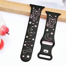 Animal Carved Watch Band Compatible With Apple Watch 10 42mm 46mm, Fits 40mm 44mm 41mm 45mm 38mm 42mm Ultra/Ultra2 49mm, Animal Carved Strap Suitable For Series 10 9 8 7 6 5 4 3 2 1 (Band Only, Watch Not Included) - Multicolor - View 1