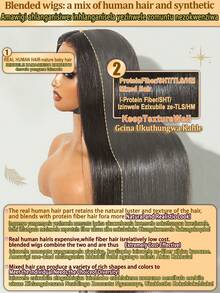 [Pelucas de corte pixie corto] Pelucas de cabello de corte corto natural - Elegantes pelucas de corte pixie corto para mujeres - Peluca de cabello humano mezclado - Natural y Negro - Ver 2