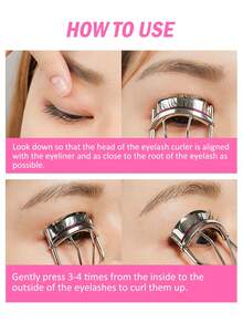 12-Piece Fashion Eyelash Curler And Eyebrow Grooming Kit Includes 1 Pink Eyelash Curler, 10 Replacement Silicone Pads, And 1 Small Transparent Storage Pouch, Featuring A 10-Second Rapid Curling Design With Outstanding Curling Results. - Multicolor - View 5