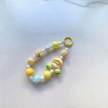 Beaded Popcorn Charm, Random Hand-Painted Bead Pattern, Keychain, Bag Charm, Phone Strap, Accessory (Shipped By Color Series) - Multicolor - View 16