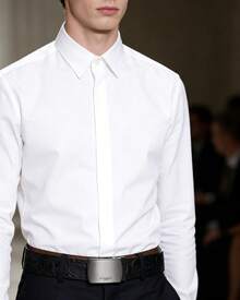 Coach Cinturón de cuero reversible con hebilla para hombres, para uso diario - Negro - Ver 4